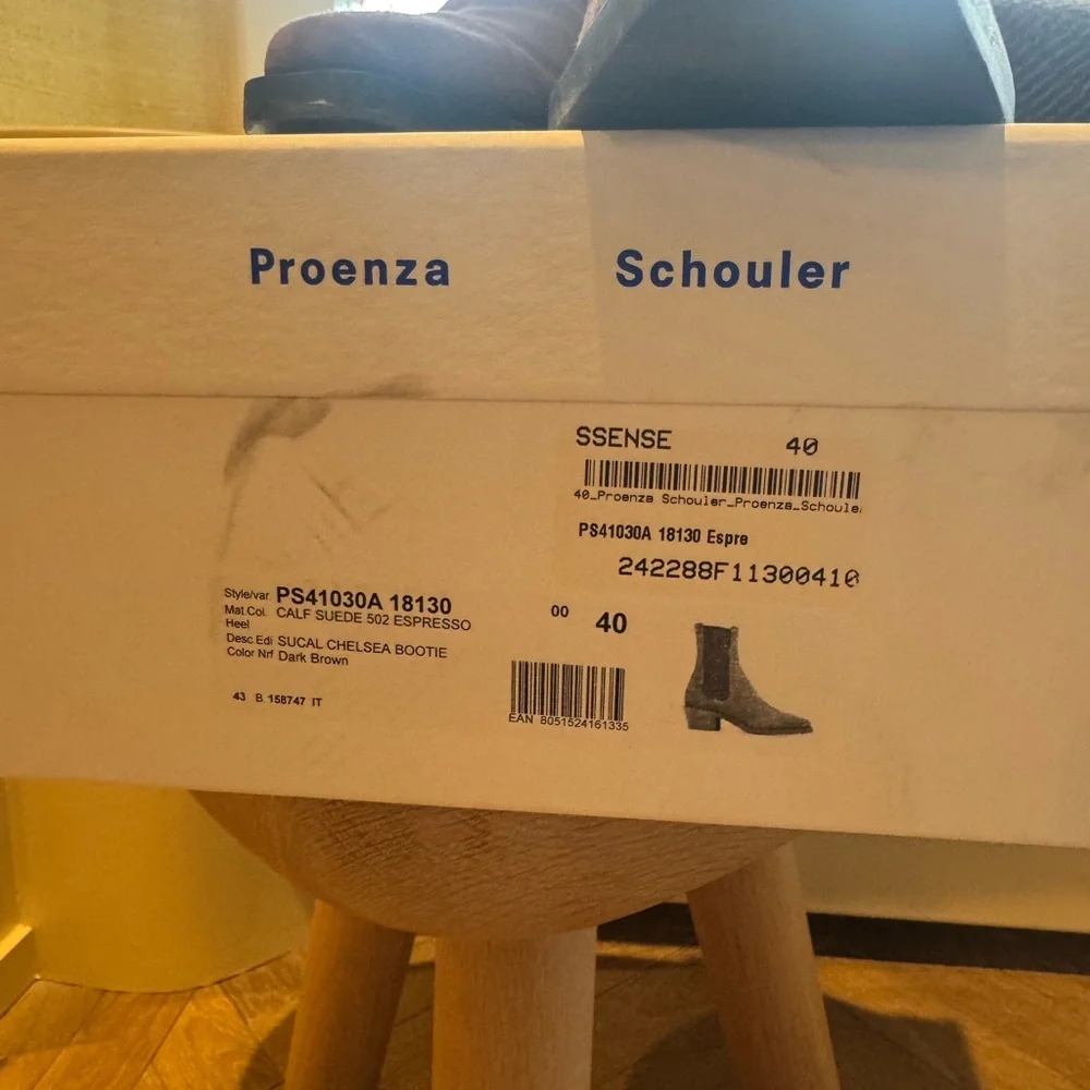 LIKE NEW - Proenza Schouler Espresso Chelsea Boots - Picture 2 of 6